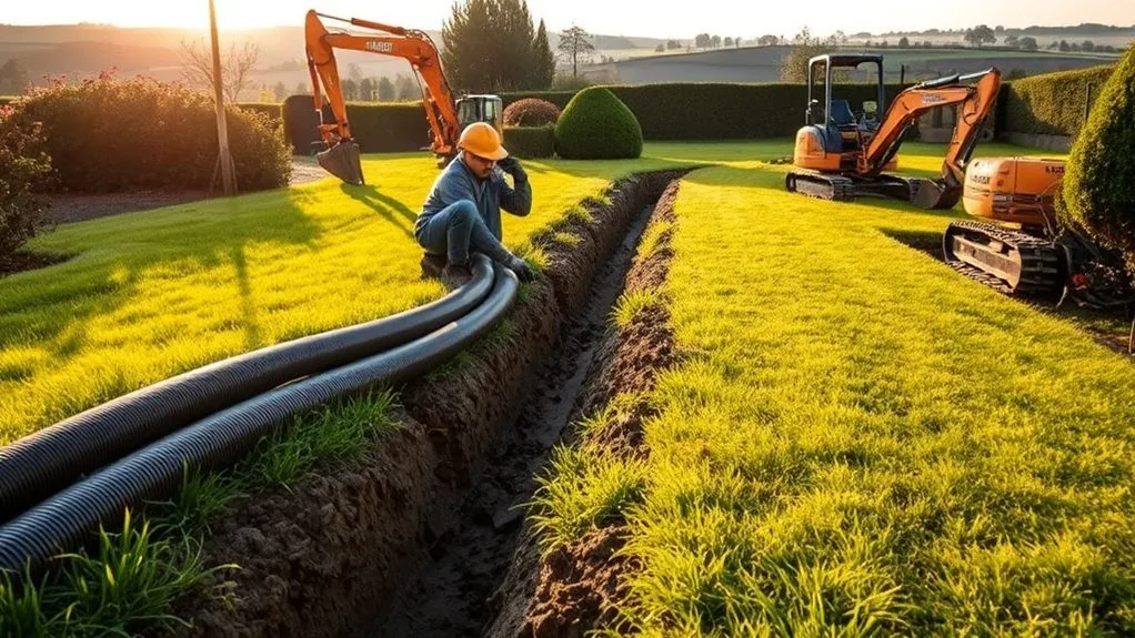 Irrigation Pipe Installation in Swale | Gardens, Grounds & Land