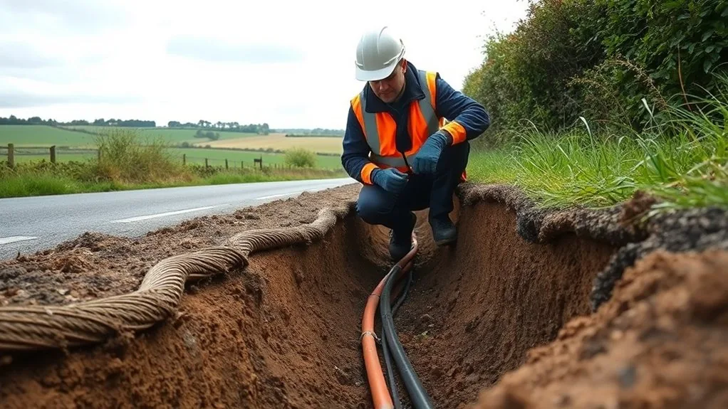 Underground Cable Installation in Swale | Buried Power & Data Lines